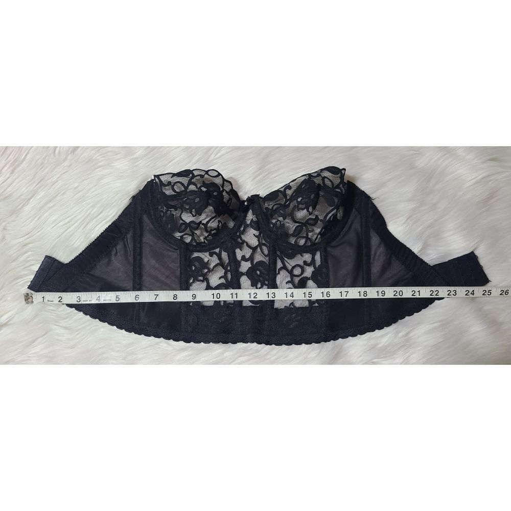 🔴SOLD🔴Vintage Victoria's Secret Gold Label Black Lace Bustier, 34C - Picture 9 of 14
